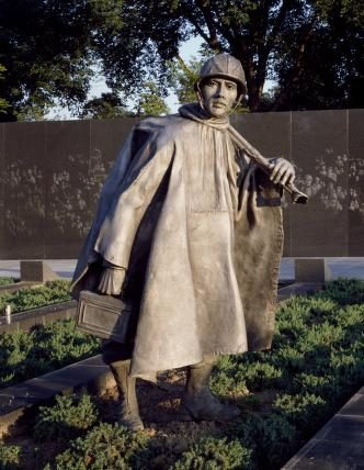 A soldier cast in bronze — memory made permanent.